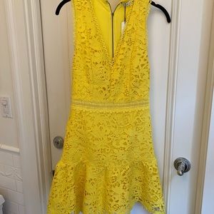 Alice + Olivia Yellow Cocktail Dress